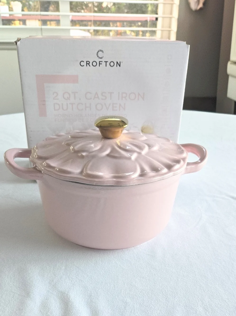 Crofton Pink 2QT Dutch Oven Enameled Cast Iron Mother's Day Gift Ideas